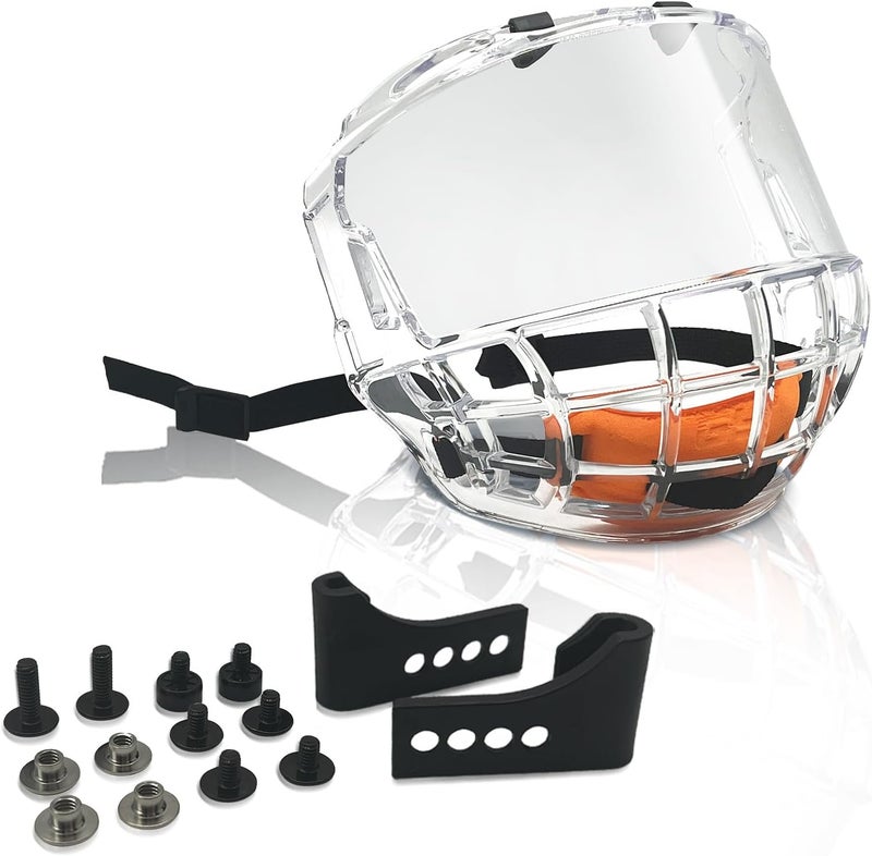 VPRO Ice Hockey Helmet Face Mask Cage Visor Shield Combo - Image 2
